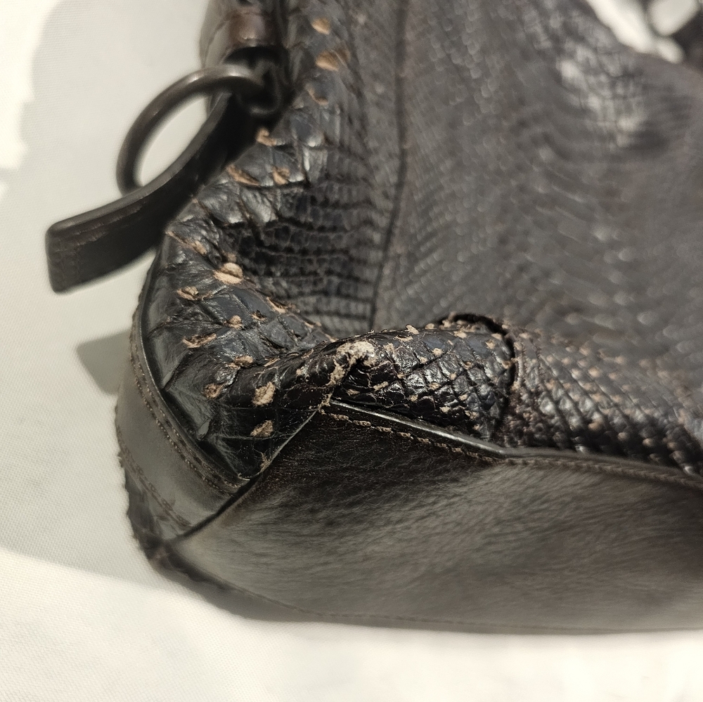 Coach Embossed Python Hobo Leather Purse - image 2